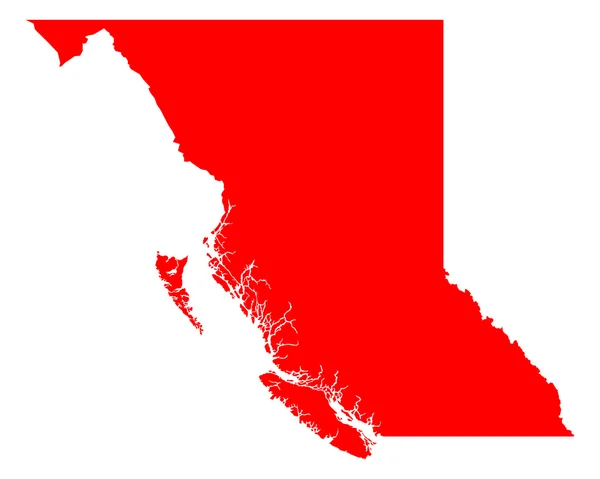 Map of British Columbia — Stock Vector