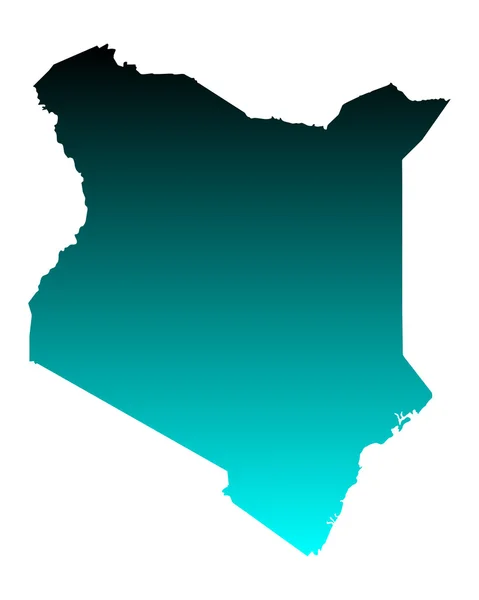 O mapa de Quênia —  Vetores de Stock