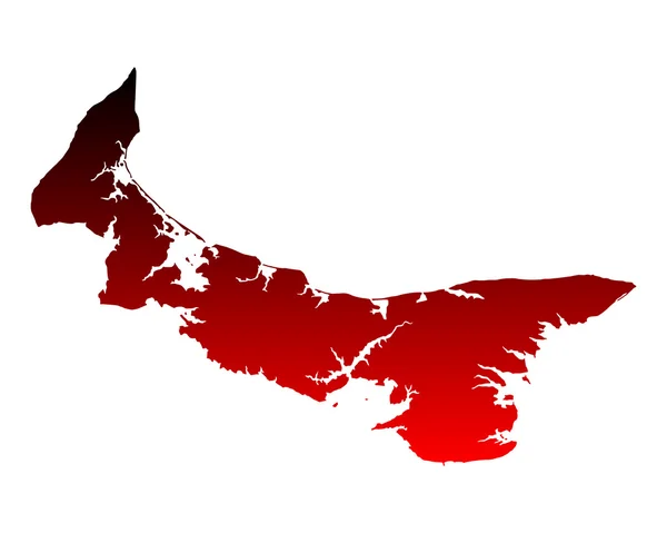 Mappa dell'isola di Prince Edward — Vettoriale Stock