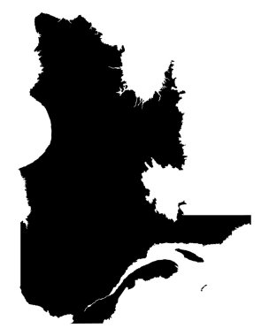 Map of Quebec clipart