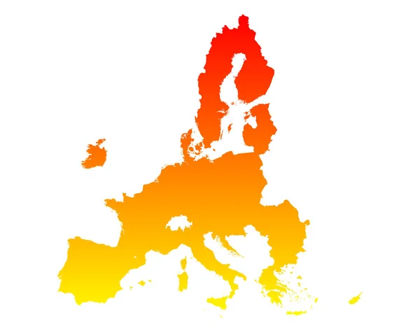 Karte Der Europäischen Union — Stockvektor