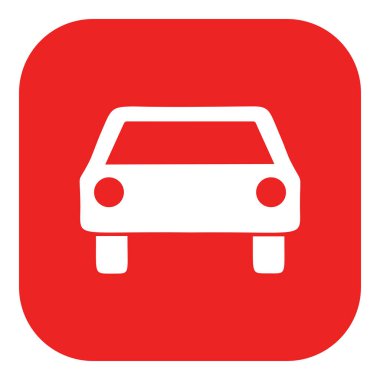 Vektör illüstrasyonu olarak araba ve uygulama simgesi