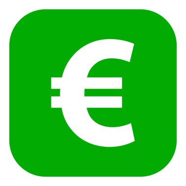Vektör illüstrasyonu olarak Euro ve uygulama simgesi