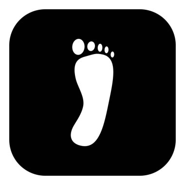 Vektör illüstrasyonu olarak ayak ve uygulama simgesi