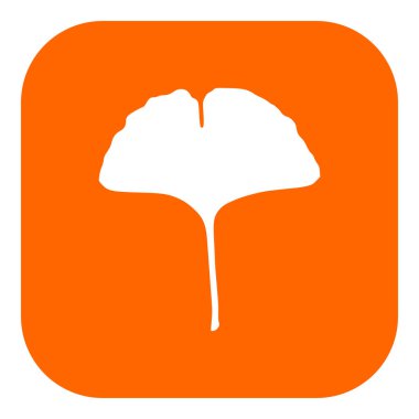 Vektör illüstrasyonu olarak Ginkgo yaprağı ve uygulama simgesi