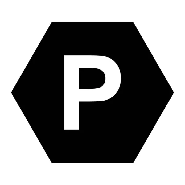 停车和六边形作为矢量说明 — 图库矢量图片