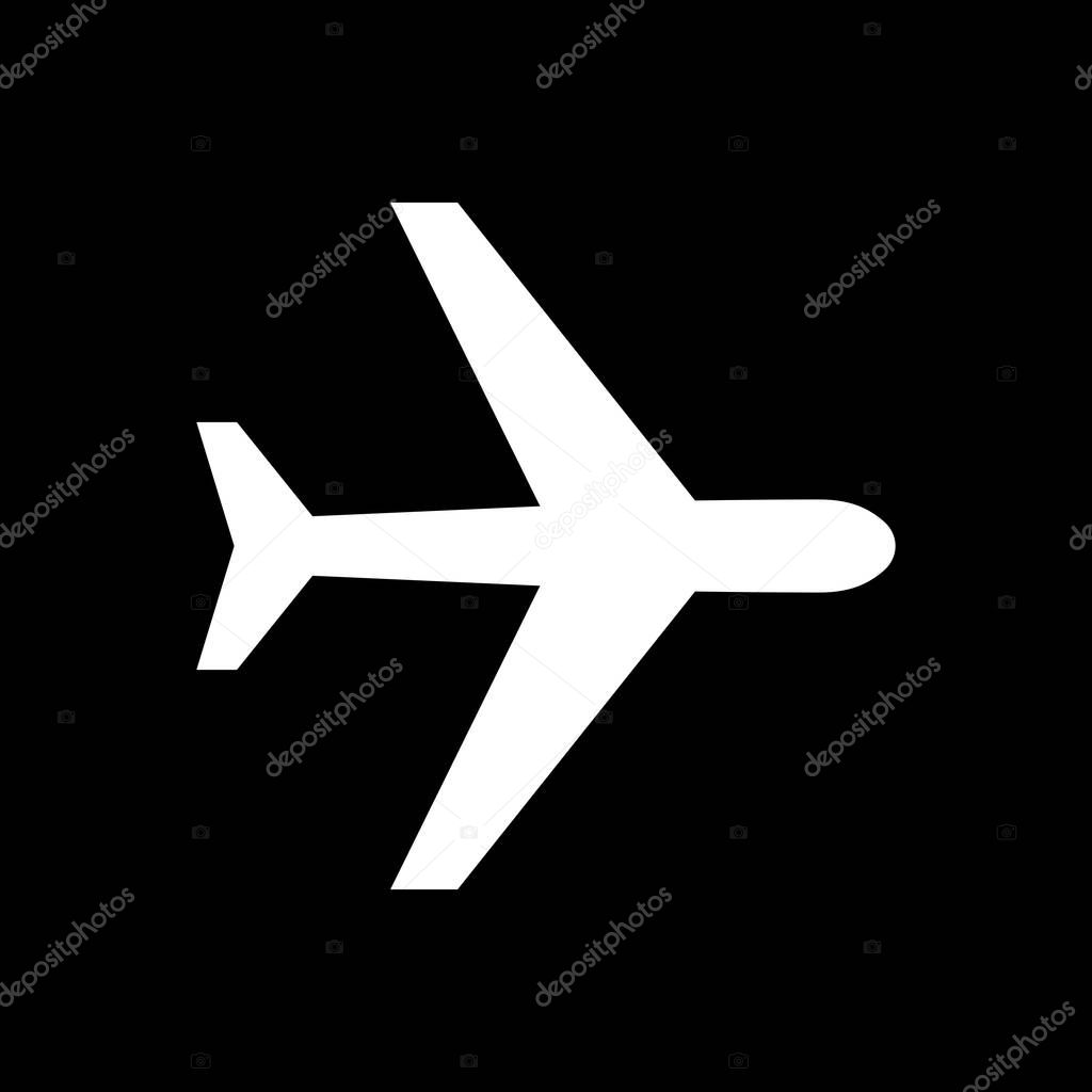 Airplane and background as vector illustration