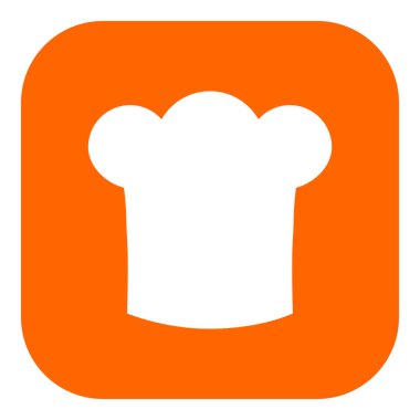 Vektör illüstrasyonu olarak şef şapkası ve uygulama simgesi