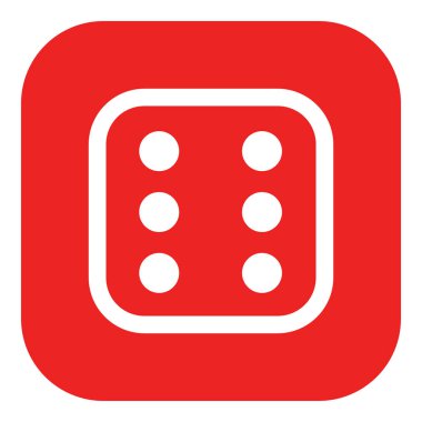 Dice ve uygulama simgesi vektör illüstrasyonu olarak