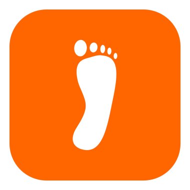 Vektör illüstrasyonu olarak ayak ve uygulama simgesi