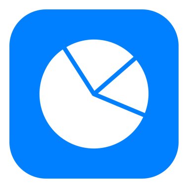 Vektör illüstrasyonu olarak pasta grafiği ve uygulama simgesi