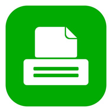Vektör illüstrasyonu olarak yazıcı ve uygulama simgesi