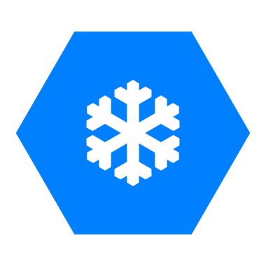 Vektör illüstrasyon olarak kar taneciği ve altıgen