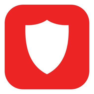 Vektör illüstrasyonu olarak kalkan ve uygulama simgesi