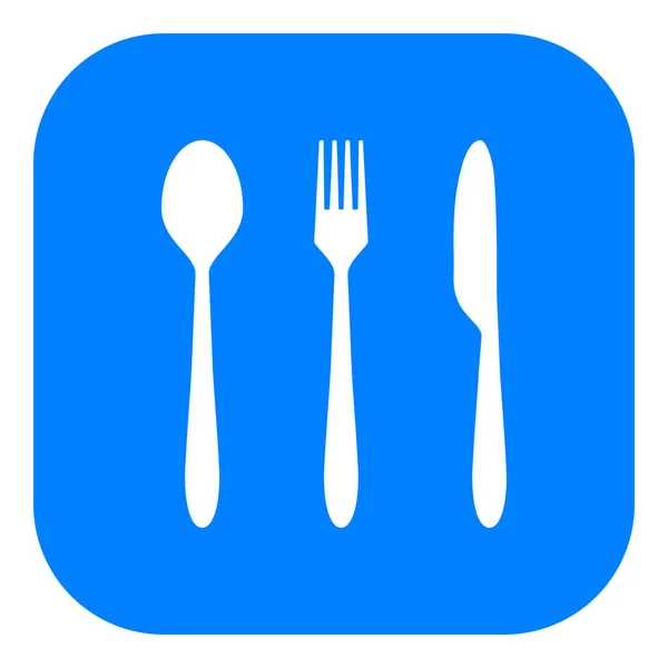 Cutlery App Icon Vector Illustration — Stock Vector