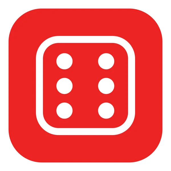 Dice App Icon Vector Illustration — 스톡 벡터