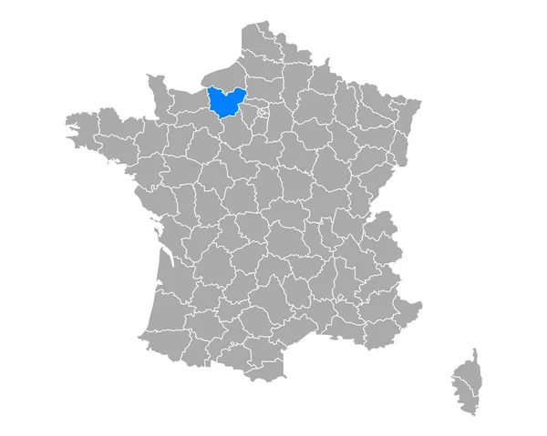 Karte Von Eure Frankreich — Stockvektor