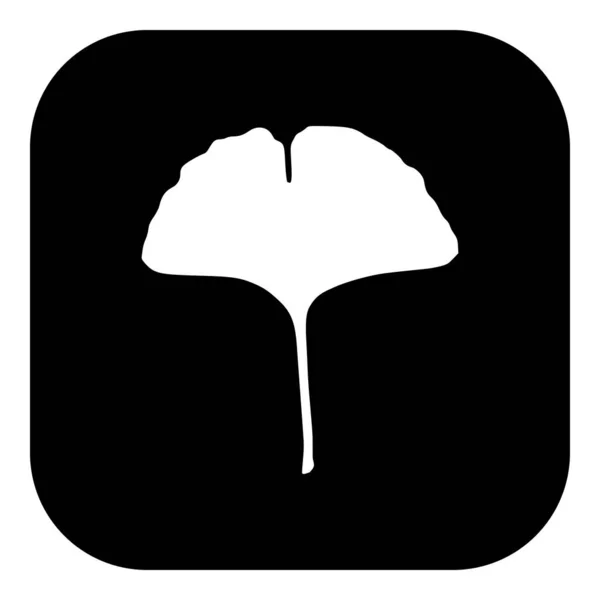 Feuille Ginkgo Icône Application Comme Illustration Vectorielle — Image vectorielle