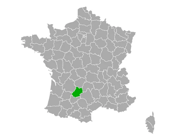 Mapa Działki Francji — Wektor stockowy