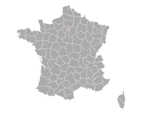 Karte Von Paris Frankreich — Stockvektor