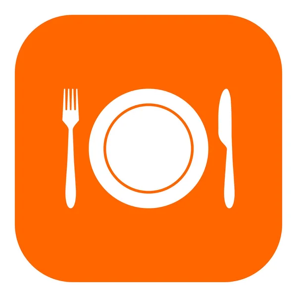 Cutlery App Icon Vector Illustration — Stock Vector
