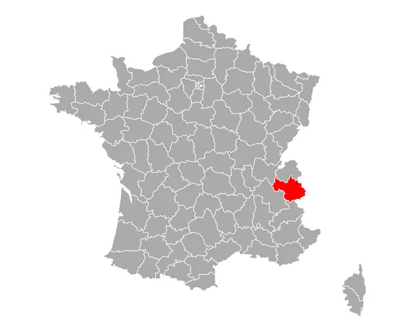 Karta Över Savoie Frankrike — Stock vektor