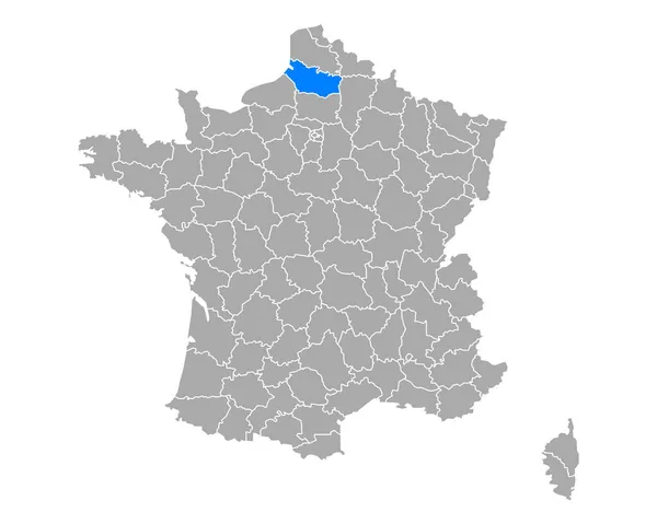 Karte Von Somme Frankreich — Stockvektor