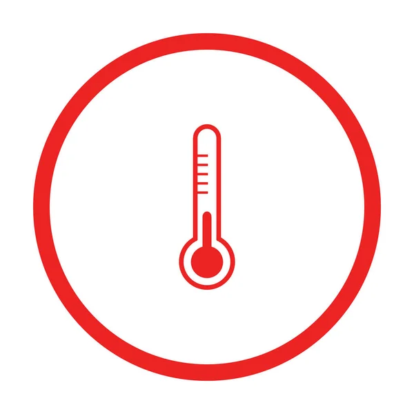 Thermometer Und Kreis Als Vektorillustration — Stockvektor