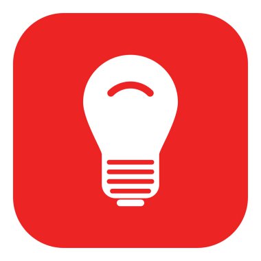 Vektör illüstrasyonu olarak ampul ve uygulama simgesi