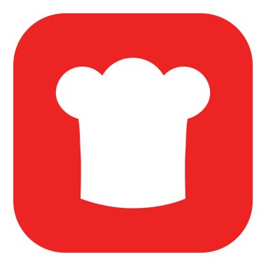 Vektör illüstrasyonu olarak şef şapkası ve uygulama simgesi