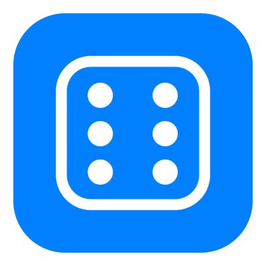 Dice ve uygulama simgesi vektör illüstrasyonu olarak