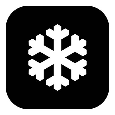 Vektör illüstrasyonu olarak kar tanesi ve uygulama simgesi