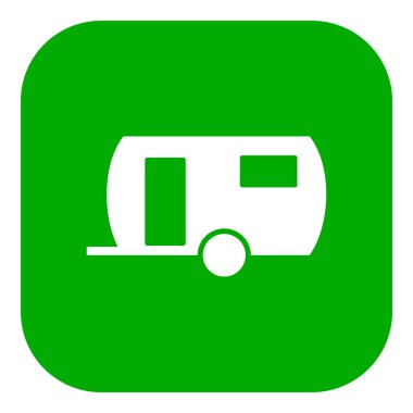 Vektör illüstrasyonu olarak karavan ve uygulama simgesi