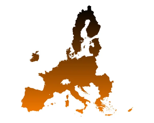 Karta Över Europeiska Unionen — Stock vektor