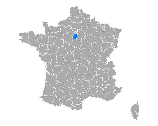 Kaart Van Essonne Frankrijk — Stockvector