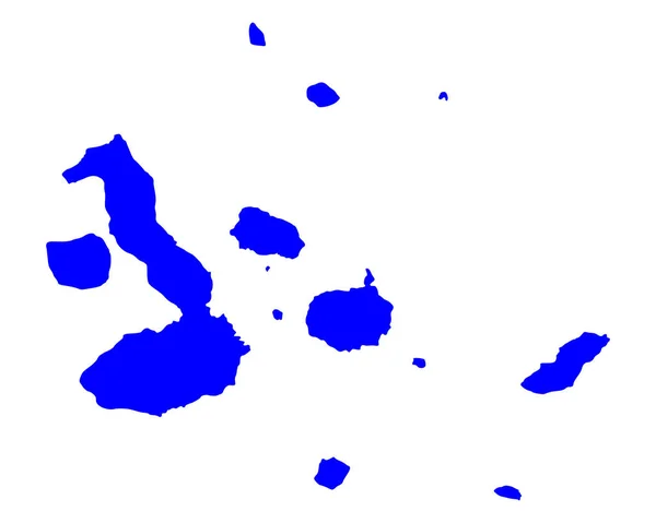 Mapa Galapážských Ostrovů — Stockový vektor
