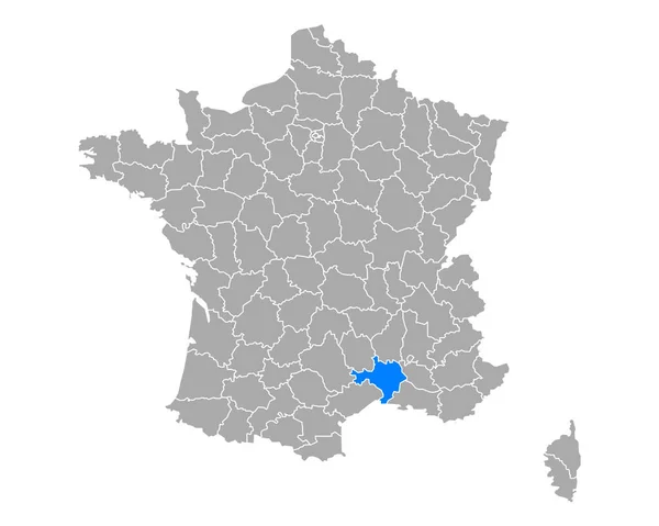Mapa Gard Francji — Wektor stockowy