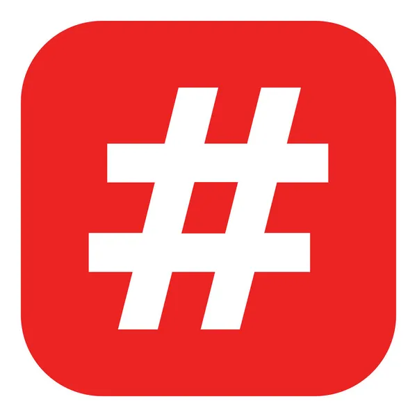 Hashtag Ícone Aplicativo Como Ilustração Vetorial — Vetor de Stock