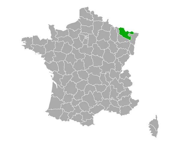 Karte Von Moselle Frankreich — Stockvektor