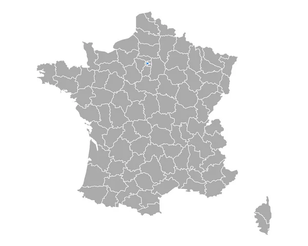 Mapa Paryża Francji — Wektor stockowy