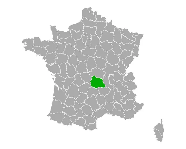 フランスのプイ ドーム地図 — ストックベクタ
