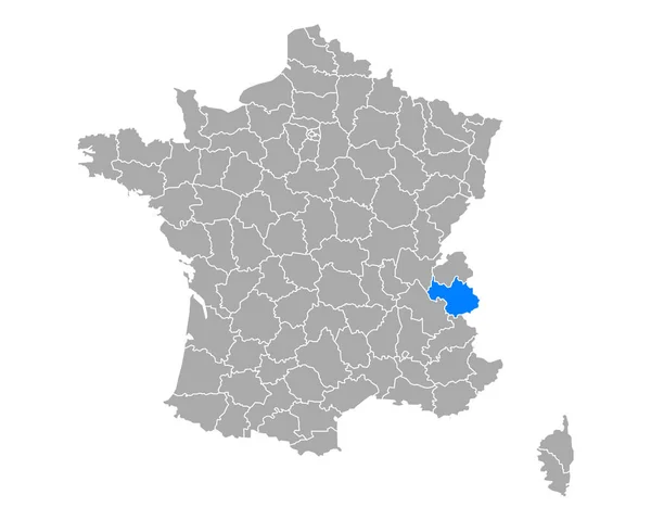 Mapa Saboia Francia — Vetor de Stock