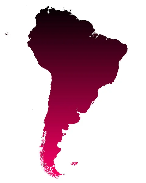 南米地図 — ストックベクタ