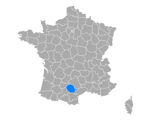 Mapa Tarnu Francji — Wektor stockowy