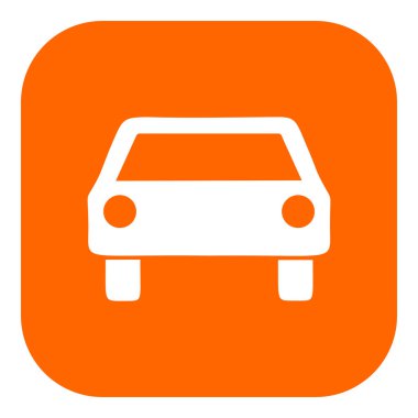 Vektör illüstrasyonu olarak araba ve uygulama simgesi