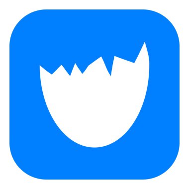 Vektör illüstrasyonu olarak yumurta kabuğu ve uygulama simgesi