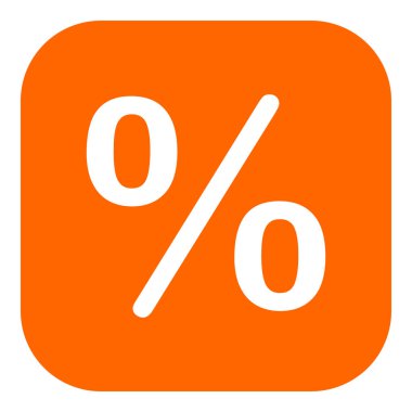 Vektör illüstrasyonu olarak yüzde ve uygulama simgesi