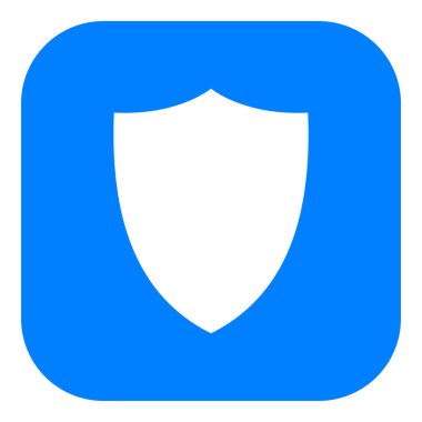 Vektör illüstrasyonu olarak kalkan ve uygulama simgesi