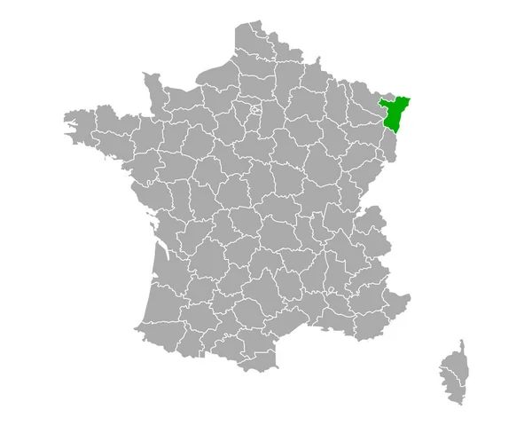 バスライン地図フランス — ストックベクタ