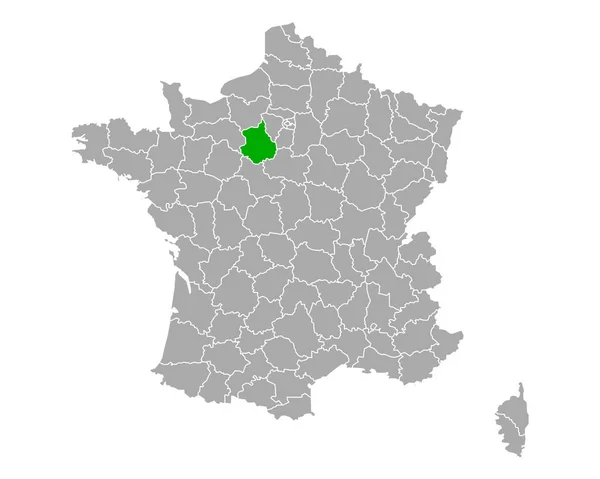 フランスのEure Loir地図 — ストックベクタ